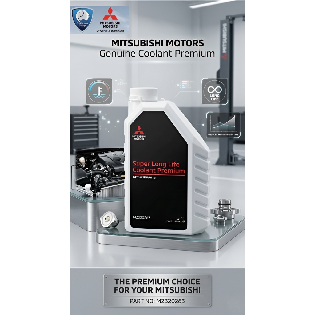 MITSUBISHI น้ำยาเติมหม้อน้ำ SUPER LONG LIFE COOLANT PREMIUM MITSUBISHI ECO /1L อะไหล่แท้รหัส MZ32026