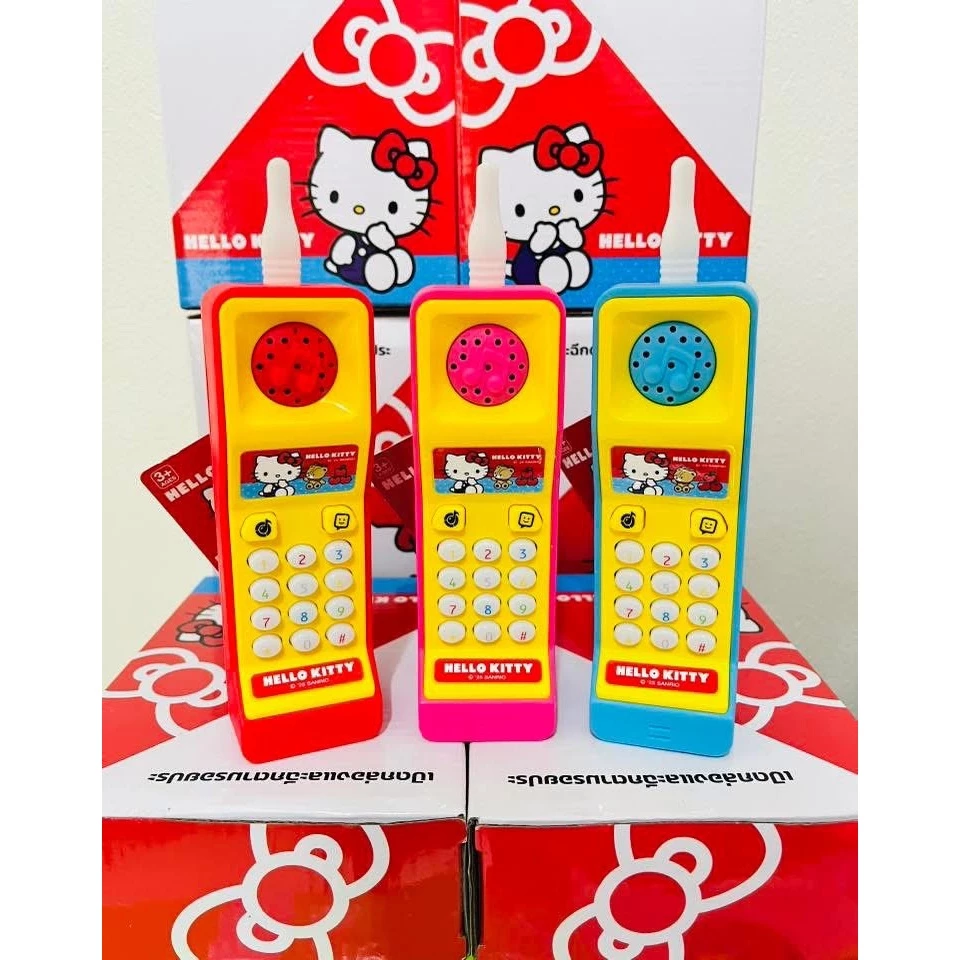 โทรศัพท์มือถือฮัลโลคิตตี้ มีเสียง มีไฟ ของเล่นเด็ก งานชนห้าง พร้อมส่ง