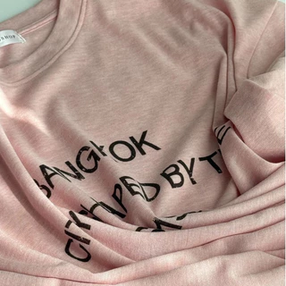 BKK Oversize เสื้อยืดสกรีนโอเวอร์ไซส์ ทรงเบสิค (ผ้ายืดเนื้อนุ่มใส่สบาย) T-Shirt AOMMKOSHOP - S114 เสื้อผ้าผู้หญิง Lady