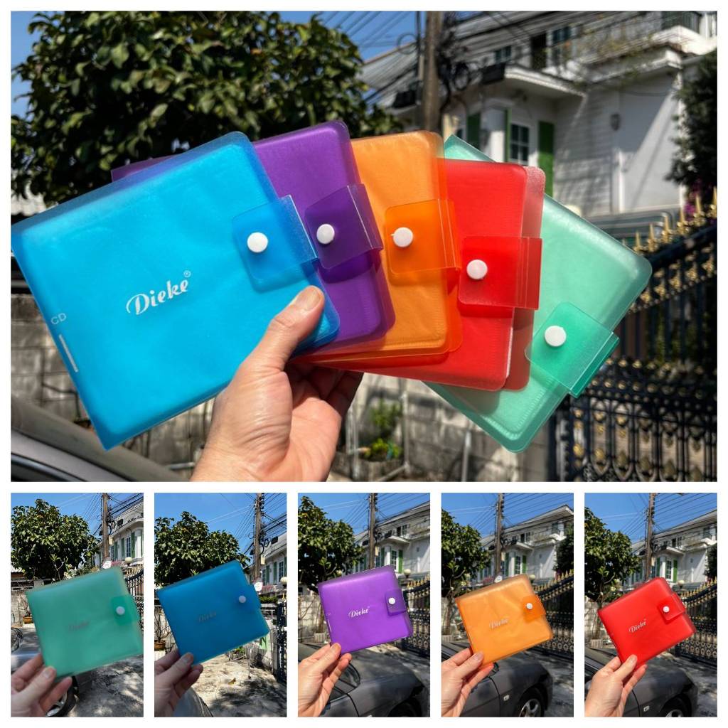 🎵 กระเป๋าใส่ CD สีสันสดใส พกพาง่าย  เก็บแผ่นโปรดให้เป็นระเบียบ! จุได้ 12 แผ่น 🐵