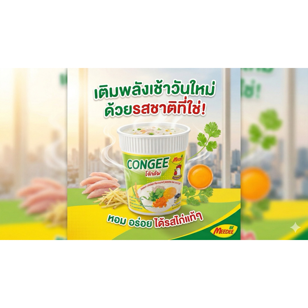 โจ๊กคัพ มีดี(MEEDEE) ฮาลาล 22g