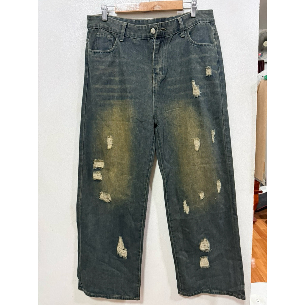 กางเกงยีนส์งานแบรนด์wolf jeans ไซด์2xl(เอว35) มือหนึ่งป้ายห้อย