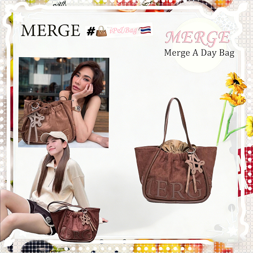เป็นของแท้ 100% MERGE A DAY/Merge กระเป๋า official กระเป๋าถือ สะพายข้าง