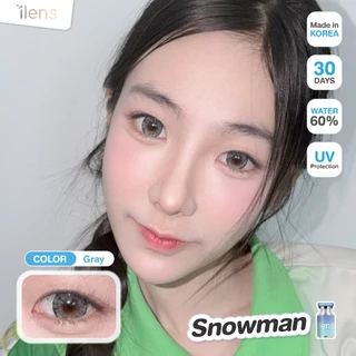 🔥คอนแทคเลนส์✨ขนาดบิ๊กอายโตมาก✨Snowman ( ilens )✨Brown/Gray