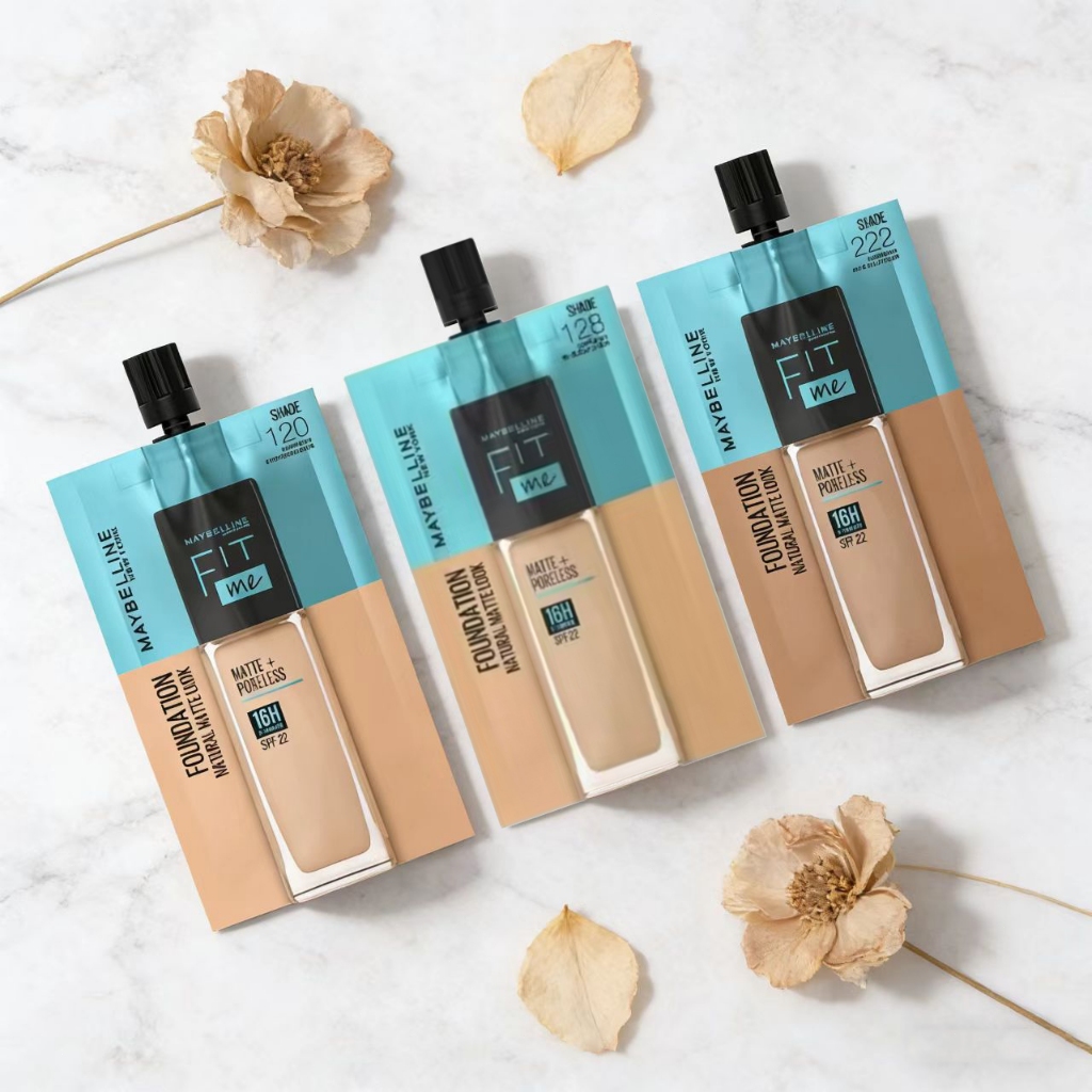 เมย์เบลลีน ฟิต มี ฟาวเดชั่น Maybelline Fit Me Matte+Poreless Liquid Foundation 5มล(3 สูตรให้เลือก  1