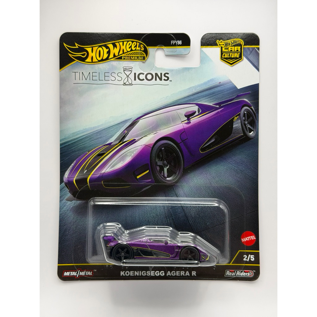 Hot Wheels Timeless Icons Koenigsegg Agera R สีม่วง โมเดลรถเหล็ก ล้อยาง 1:64 ของแท้