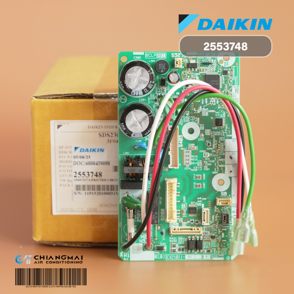 2553743 แผงวงจรแอร์ Daikin แผงบอร์ดแอร์ไดกิ้น แผงบอร์ดคอยล์ร้อน รุ่น RKQ09XV2S, RKQ09YV2S