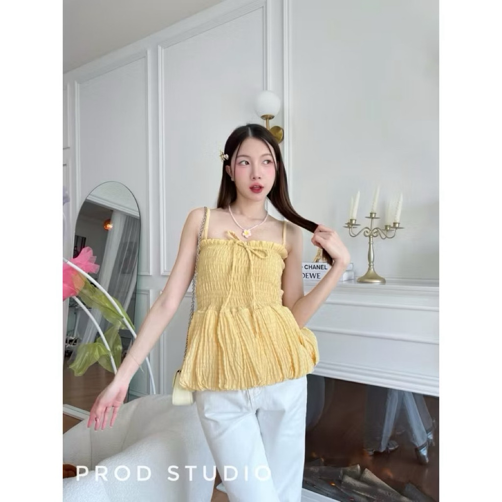 เสื้อ🌸ป้ายprod สีเหลือง ใส่1ครั้ง