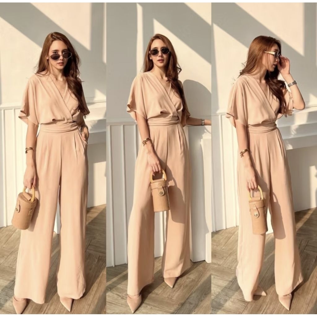 ส่งต่อ ALOT #GRACE Jumpsuit สี Nude Beige _M