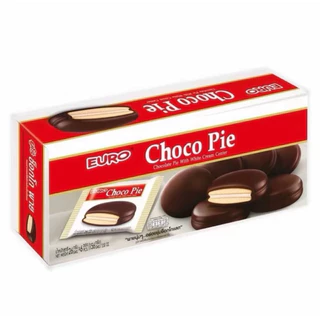 [2 แถม 2]ยูโร่ ช็อกโกพาย choco pie ยกกล่อง 12ชิ้น ไส้ครีม ไส้ช็อกโกแลต ไส้แยมราสเบอร์รี่ บราวนี่ อิ่ม อร่อย