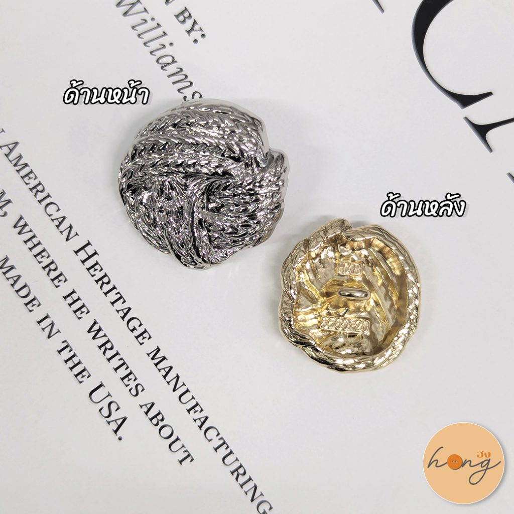 ☑️กระดุมสูทโลหะ #TG-02655 Suit Button สีทอง สีเงิน 18mm 20mm 23mm [พร้อมส่งในไทย] ราคา ถูกที่สุด ดีลบีเคเค แกลเลอรีภาพที่ 3