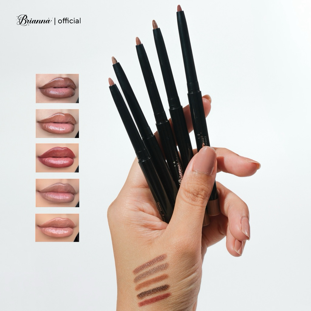 brianna lip liner [ 2แท่ง ถูกกว่า❗️] ดินสอเขียนขอบปาก หมุนไม่ต้องเหลา หัวเล็กเขียนง่าย ติดทน80% *อ่านคำอธิบายก่อนสั่ง