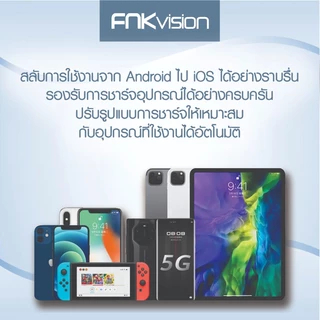 FNKvision18W 20W 33WUSB-C/USB-A 2/3 พอร์ต Charger Nexode GaN Fast Charger USB-C Power Adapter สําหรับ iPhone 17 Pro Max