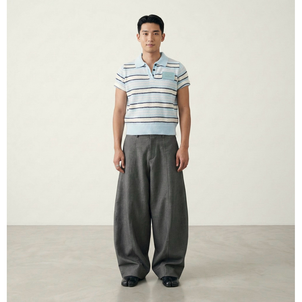 LEELA-SLIM POLO KNIT-เสื้อโปโลทรงเข้ารูป