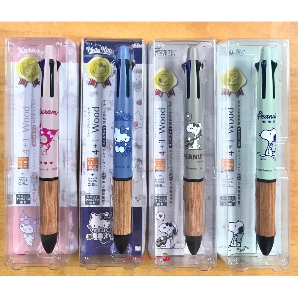NEW ปากกา Dr.Grip 4+1 Sanrio Wood ,ด้ามปกติ 2026
