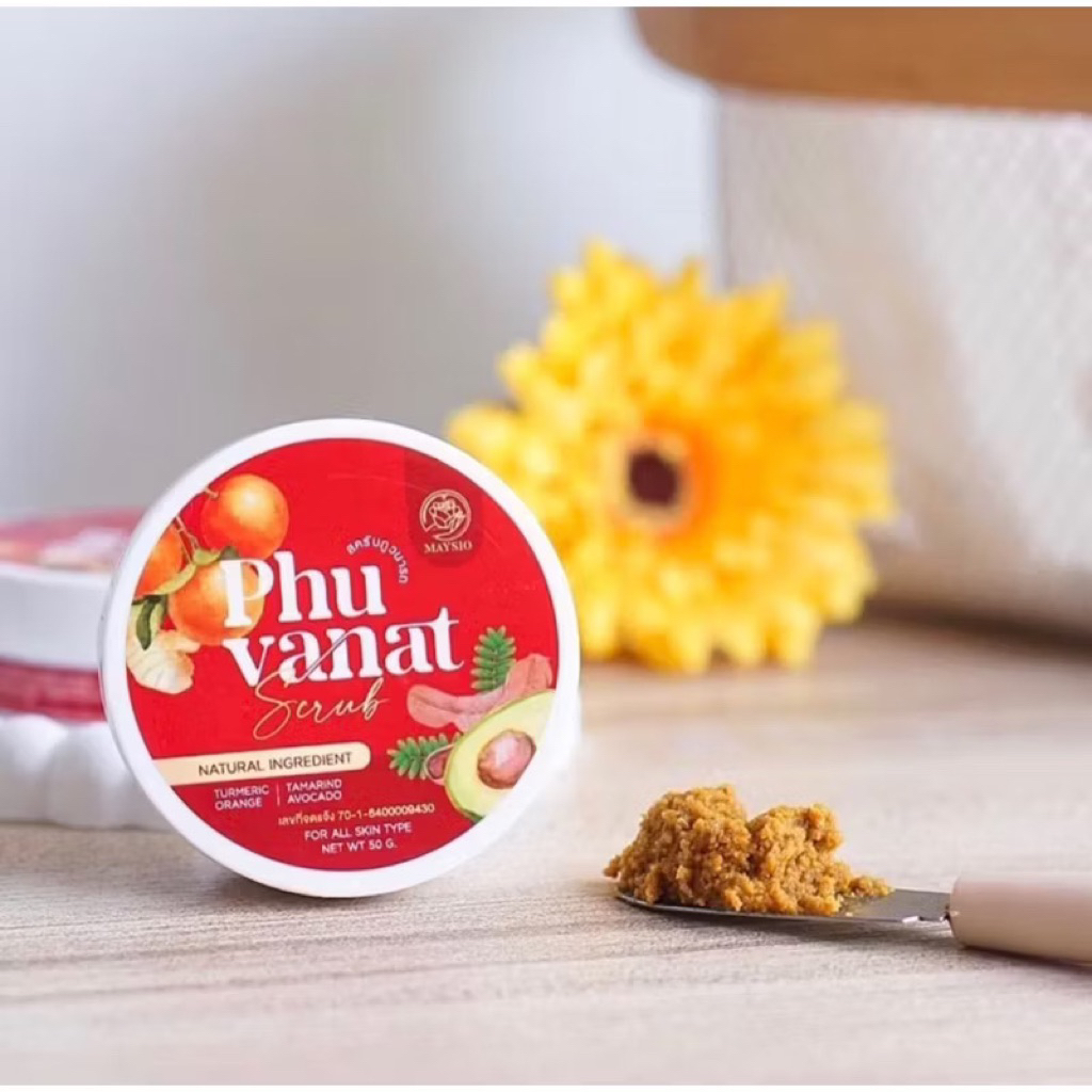 สครับ Phu vanat สครับผิวใส 50g.