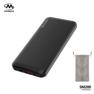 sanmax sm200 พาวเวอร์แบงค์ Typec 11000mAh 20000mAh Powerbank เอาต์พุตTypec（การรับประกัน 1）ชาร์จเร็ว For PD 20W ios vooc