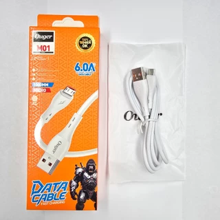 Ouger M01 สายชาร์จโทรศัพท์มือถือ 6A สำหรับ Micro USB/Type-C/IOS สายแข็งแรงใช้ได้นาน ราคาถูก พร้อมส่ง