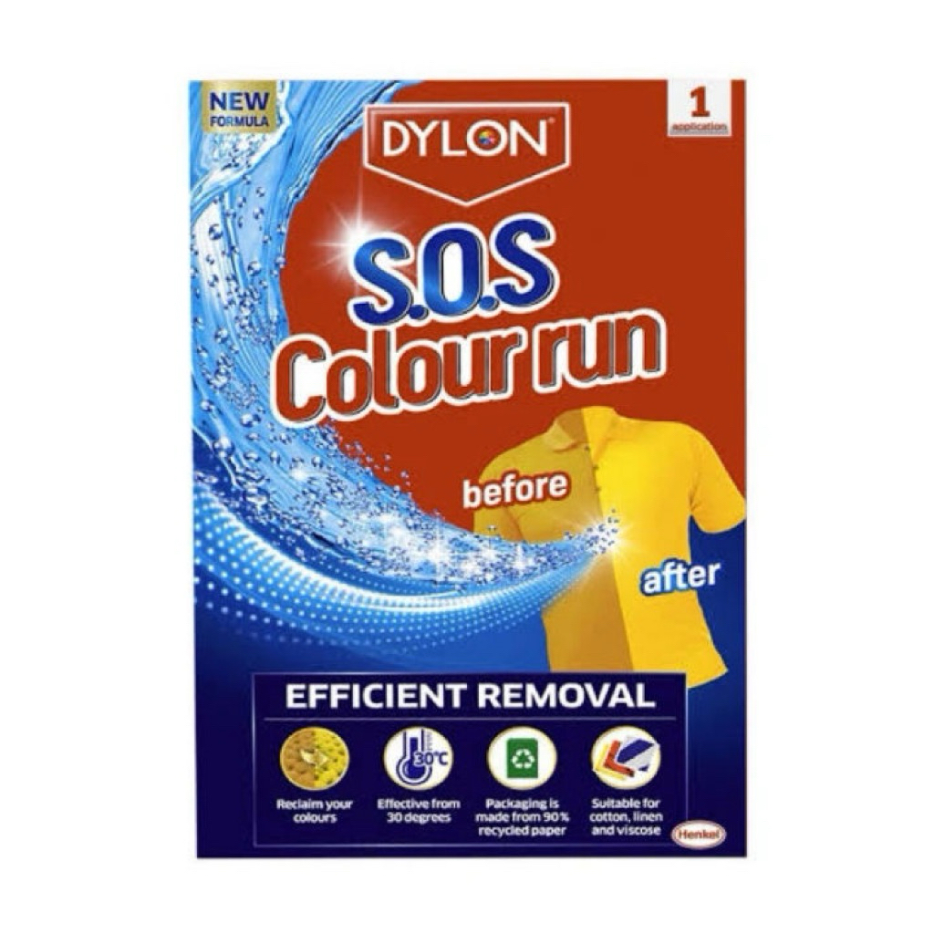 Wl dylon sos colour run แผ่นซักผ้า แบบคืนความสดใสให้ผ้าสี จากผ้าหมอง