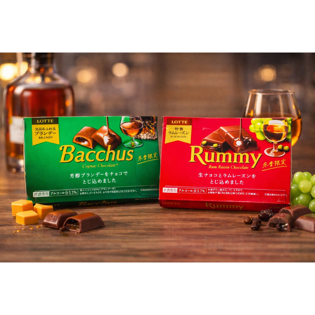 ช็อคโกแลต ผสมแอล Lotte Meiji Rummy Rum&Raisin