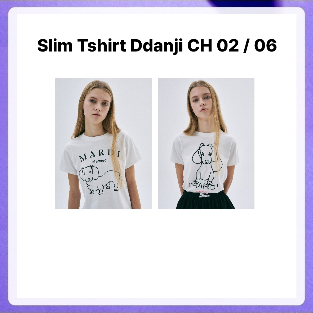 Mardi Mercredi Slim Tshirt Ddanji (CH.02 Ivory Black, CH.06 Ivory Black)