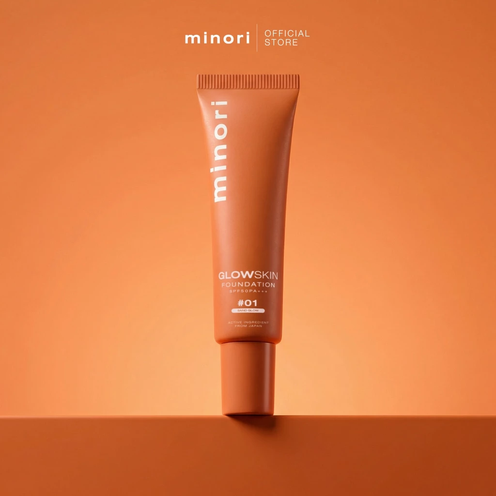 [ร้าค้าบริษัท] Minori Glow Skin Foundation SPF50PA+++ 4in1 ปกปิด เบลอรูขุมขน บำรุง กันแดด