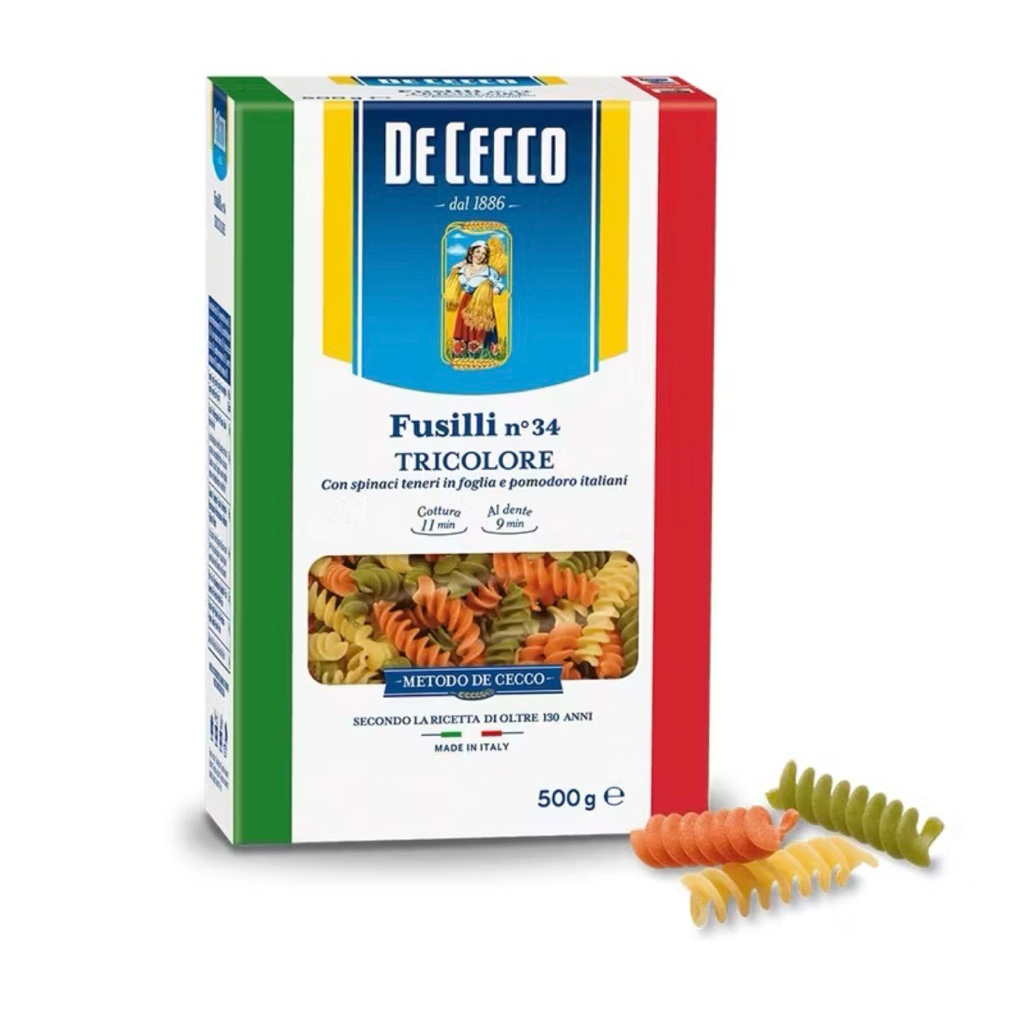 De cecco Fusilli#34/Orechette#91/Orzo n’74/Pasta Gnocchi Di Patate/Mezze Maniche#136/Penne Rigata Tr