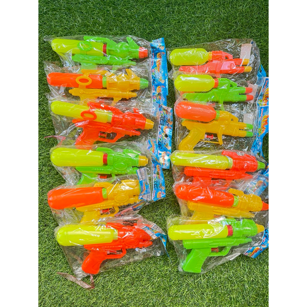 ปืนฉีดน้ำเด็ก คละแบบ ขายส่ง 12 ชิ้น พร้อมส่งทันที โปรดอ่านเช็ครายละเอียดก่อนสั่งนะคะ