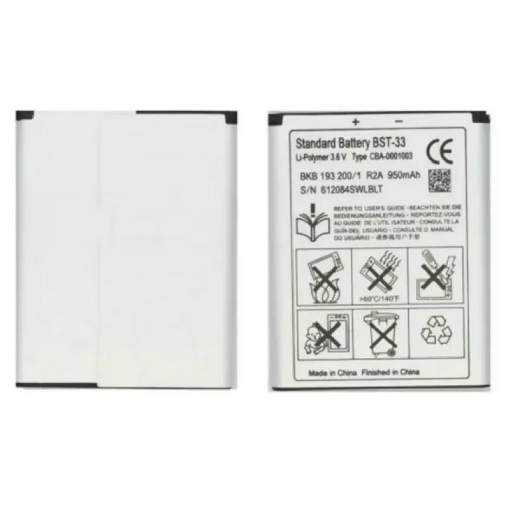 แบตเตอรี่ Sony BST-33 BST33 สำหรับSony Ericsson K530 K550 K630 K660i K790 K790i K800 K800i K810 K810
