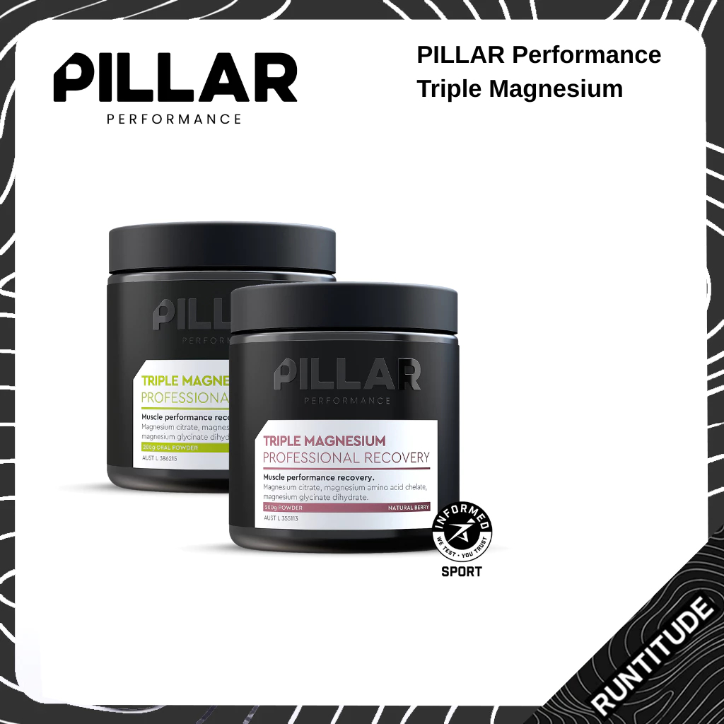 PILLAR Performance Triple Magnesium  ฟื้นฟูกล้ามเนื้อ หลับลึก ตัวช่วยนักวิ่งและออกกำลังกาย