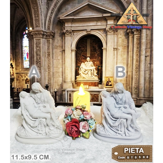 รูปปั้น จำลอง ปีเอตะ PIETA คาทอลิก พระเยซู พระแม่มารีย์ Catholic Statue Figurine religion #ST0568
