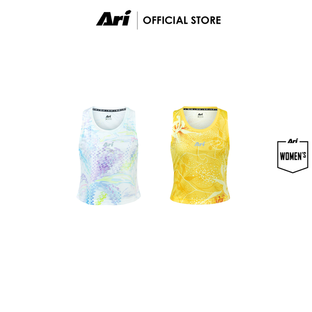 (สินค้าผู้หญิง) ARI FLORALIS ADEPT SIGNATURE RUNNING CROP -  เสื้อครอป ผู้หญิง อาริ ADEPT SIGNATURE
