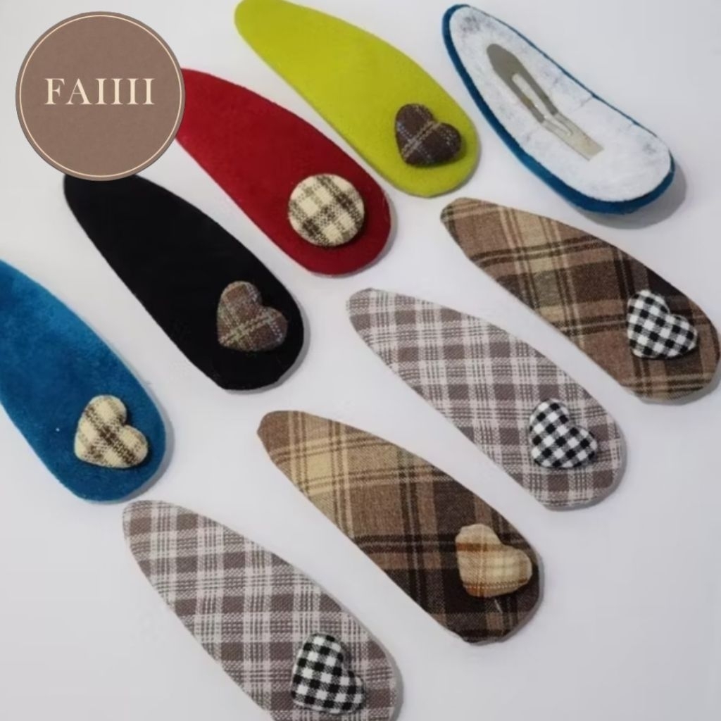 1pcs กิ๊บหนีบผมดีไซน์หรู ผ้า สักหลาด พร้อมตกแต่ง