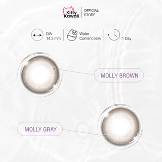 Kitty Kawaii 1Day Contact Lens : Oneday คอนแทคเลนส์รายวัน รุ่น Molly Gray