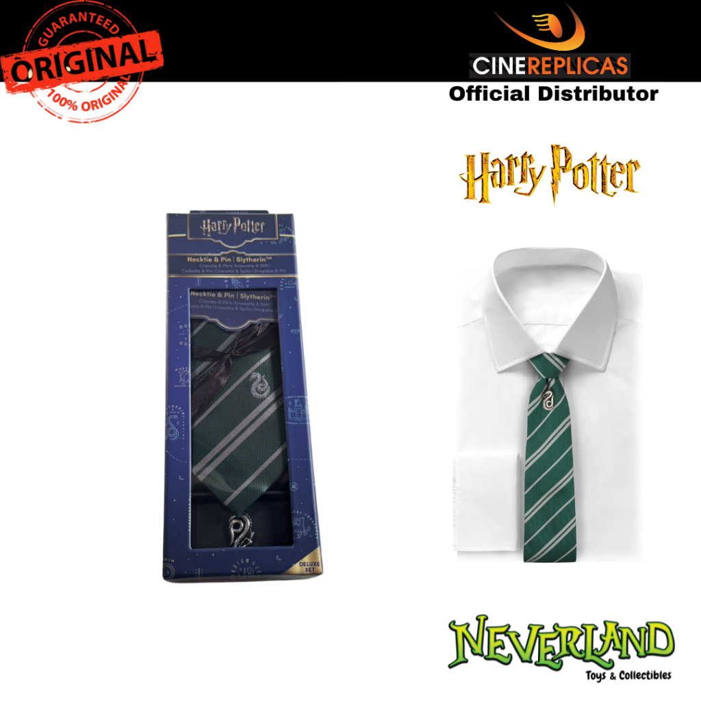 (Cinereplicas) Harry Potter Deluxe Slytherin Necktie Premium Edition Wizarding World