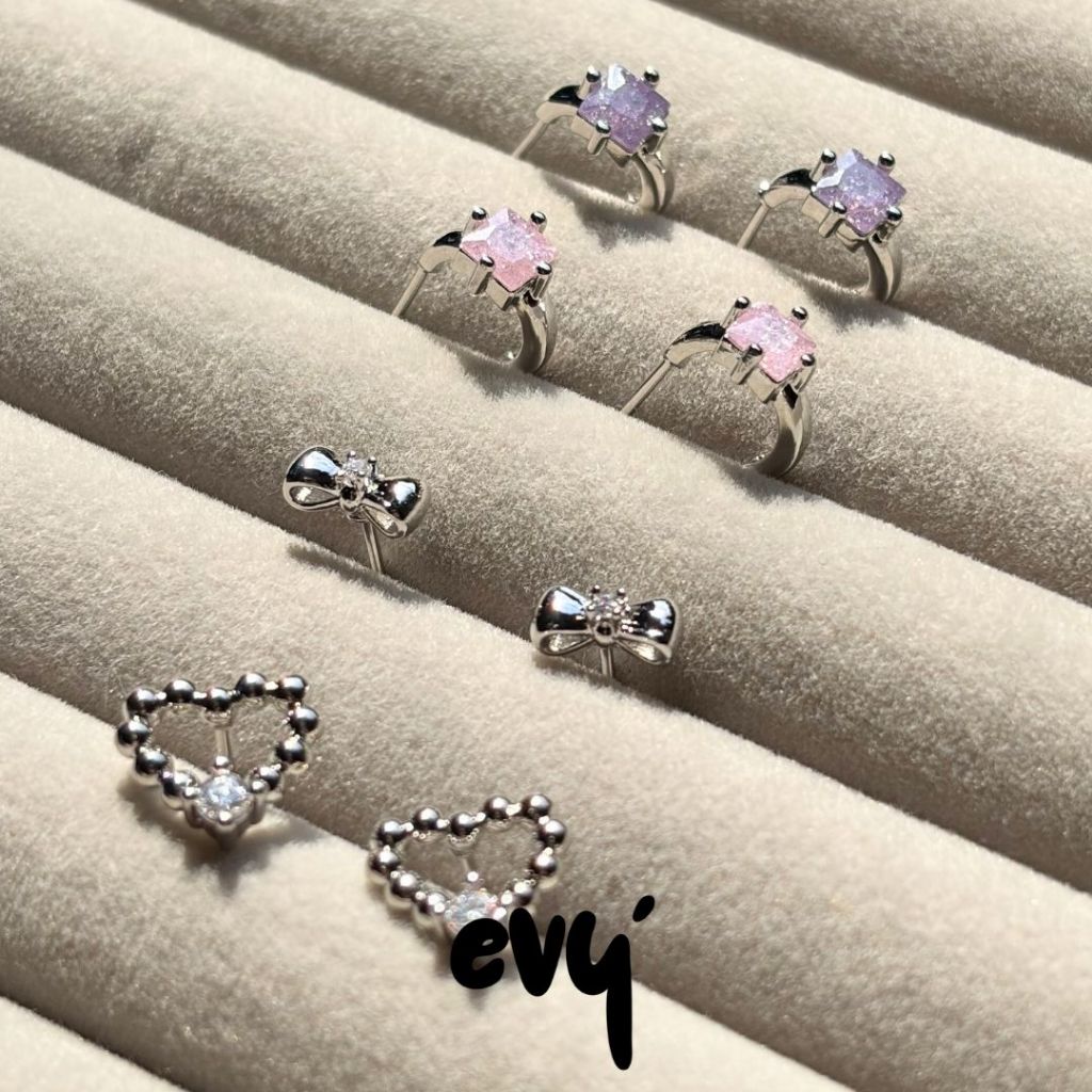 🔥HOT ITEM🔥 ต่างหูทองเหลือง พลอย/เพชร CZ เกรด AAA+ ทนทาน