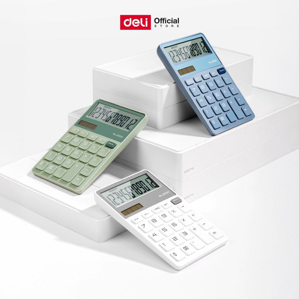 เครื่องคิดเลข Nusign รุ่น NS042 ดีไซน์เรียบง่าย ใช้งานสะดวก (3สี/จำหน่าย 1 เครื่อง)