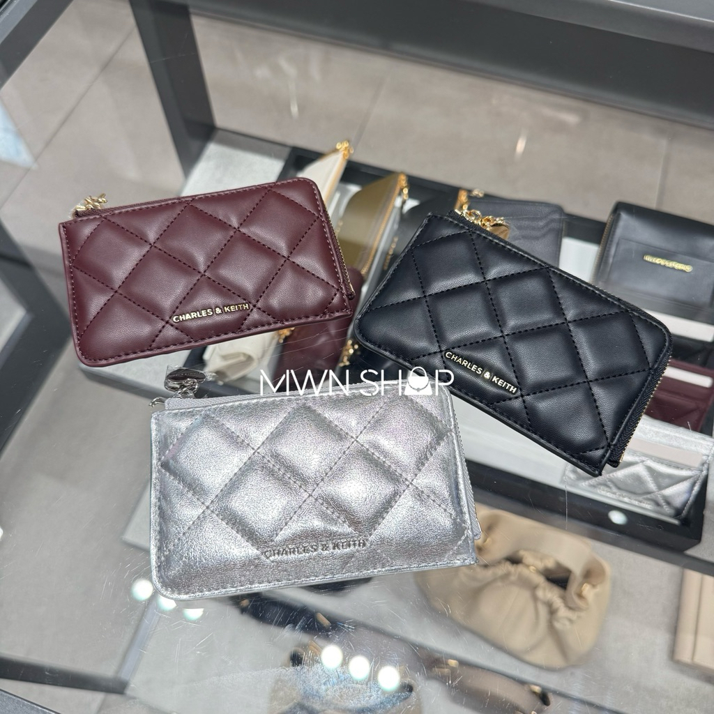 Charles&keith กระเป๋าสตางค์ arrietty มีโค้ดลด30% พร้อมถุงผ้า ถุงกระดาษ ของแท้จากชอป