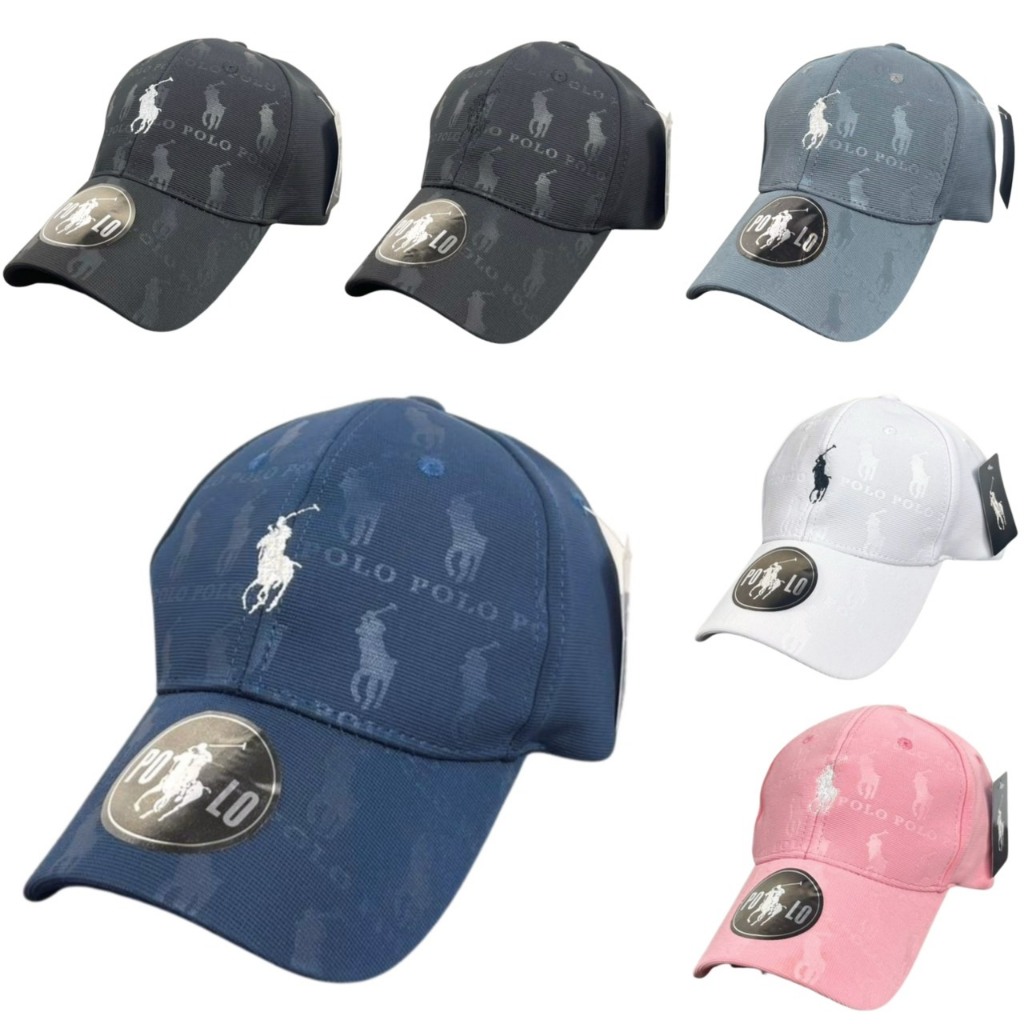 หมวกแก๊ป ลายน้ำpolo สวมใส่สบาย ใส่ได้ทั้งชายและหญิง สินค้าพร้อมส่ง