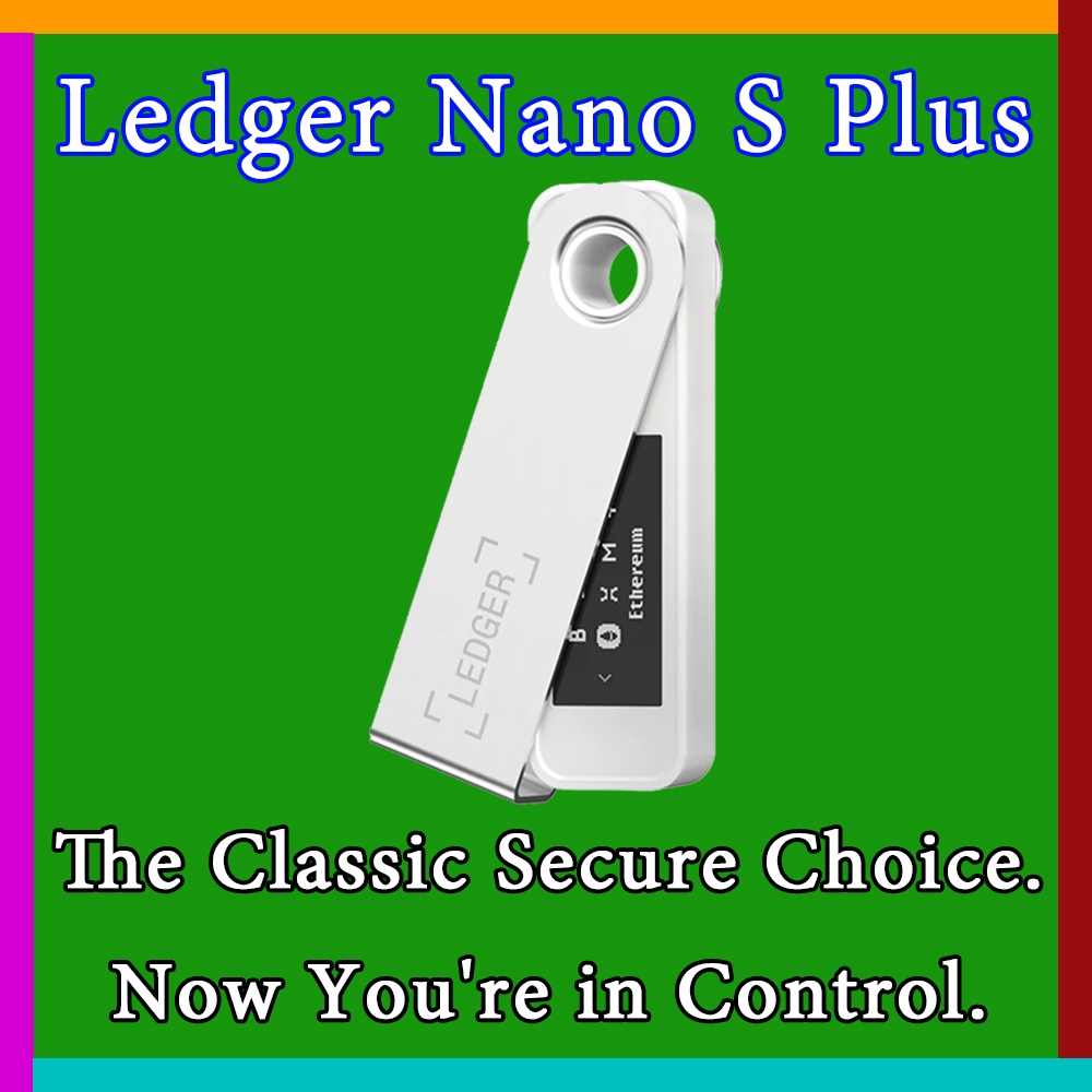 Ledger Nano S Plus Cold Wallet Hardware Wallet Crypto Offline Storage Secure Chip BTC ETH USDT NFT D