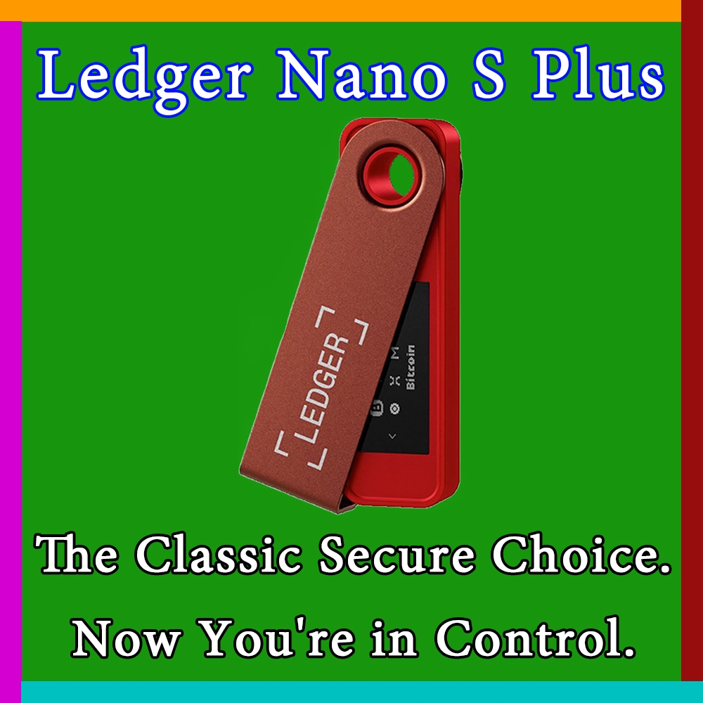 Ledger Nano S Plus Cold Wallet Hardware Wallet Crypto Offline Storage Secure Chip BTC ETH USDT NFT D