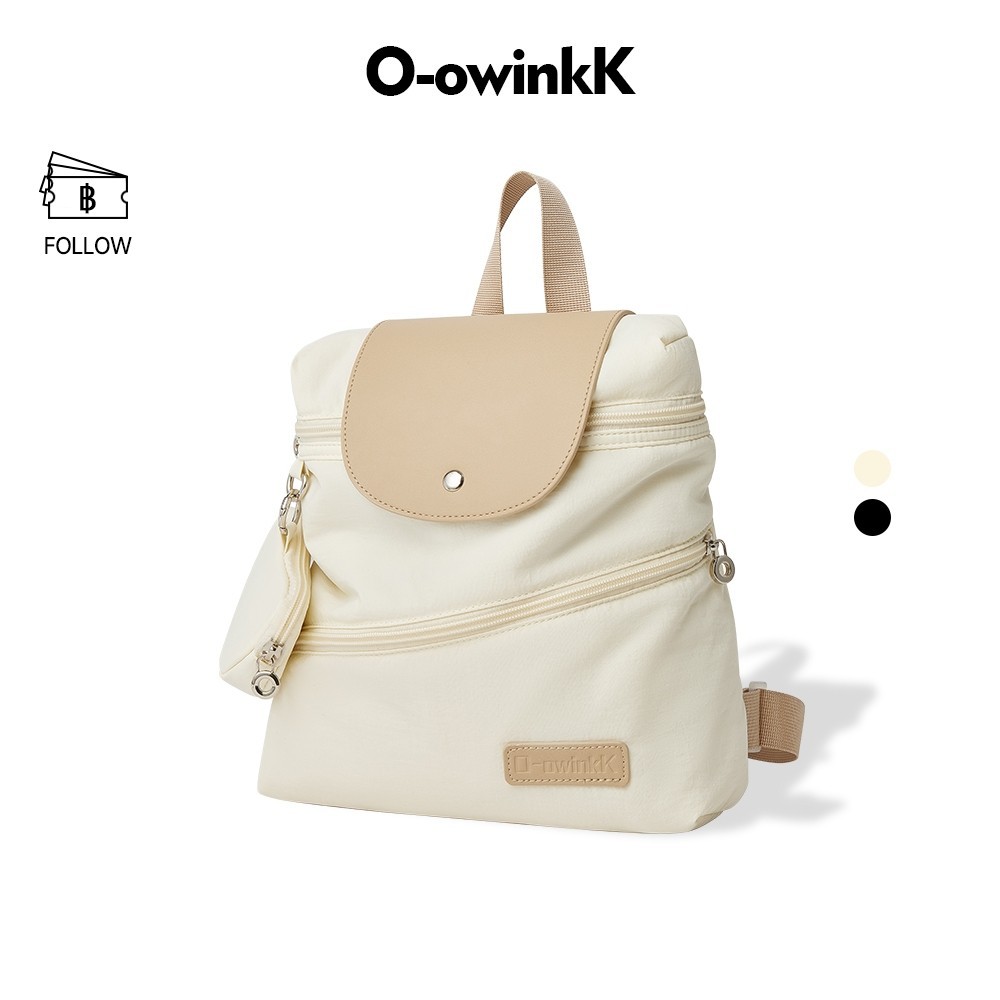 OWINKK กระเป๋าเป้ ซิปปิด แบบบุผ้านุ่ม ใส่ iPad ได้