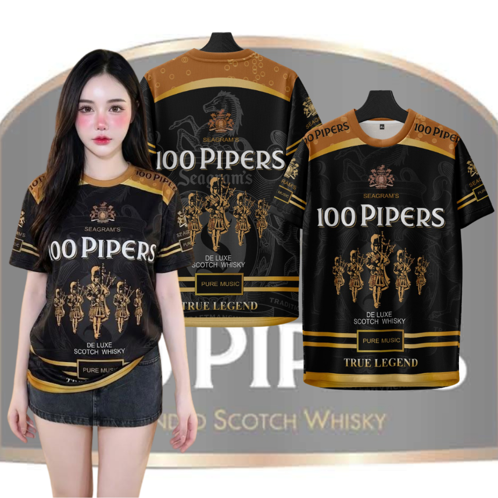 เสื้อกีฬาลายคอกลมแขนสั้นลายร้อย ใส่สบาย