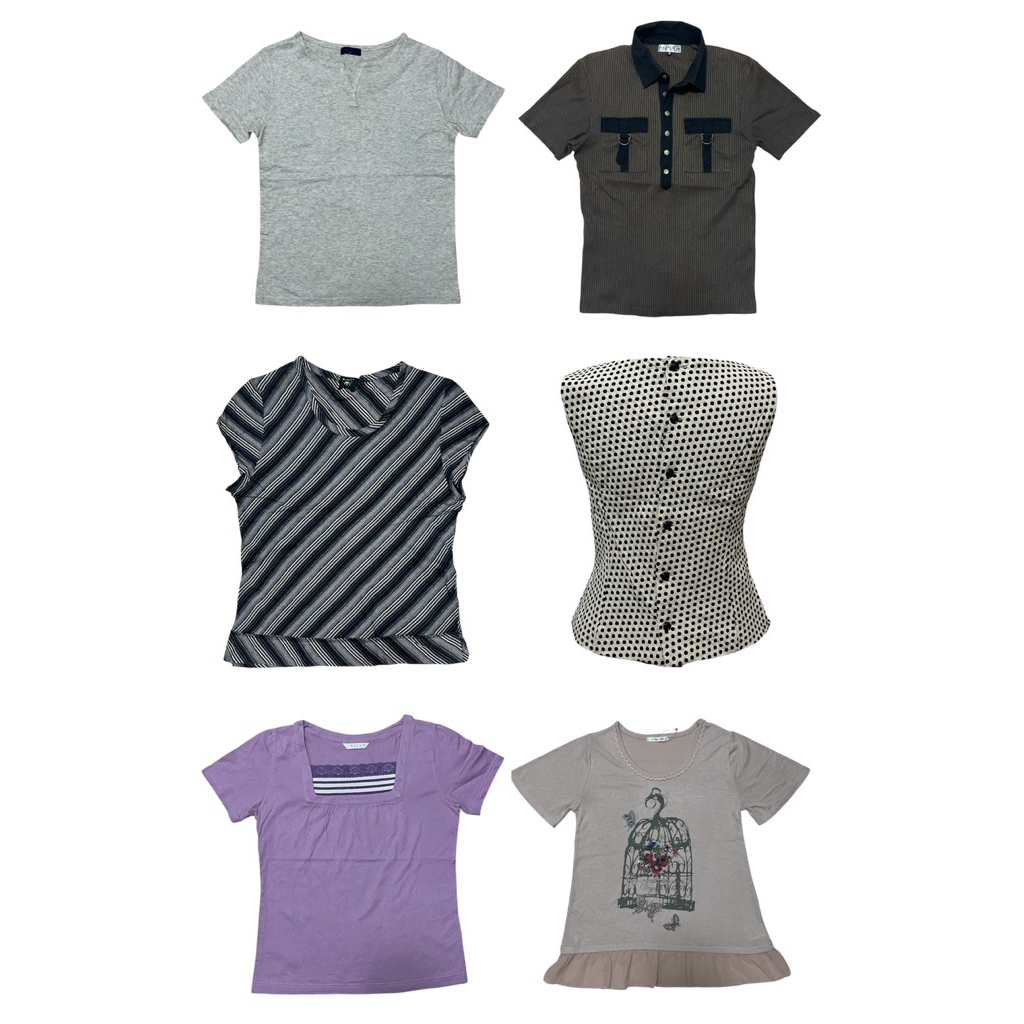 [ Lot 12 ] part 1/2 เสื้อ วินเทจ y2k branded 🩶🦢มือสอง