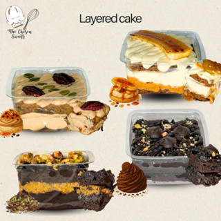 Layered cake เค้กเลเยอร์ แป้งข้าวกล้องโปรตีน (เลือกขนส่งSell…