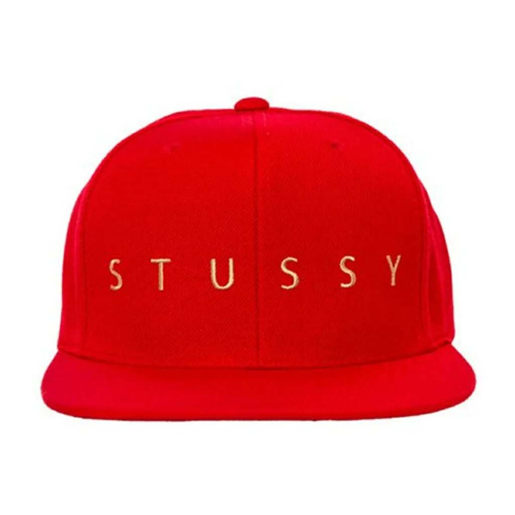 Stussy Spreadout Snapback Cap Red