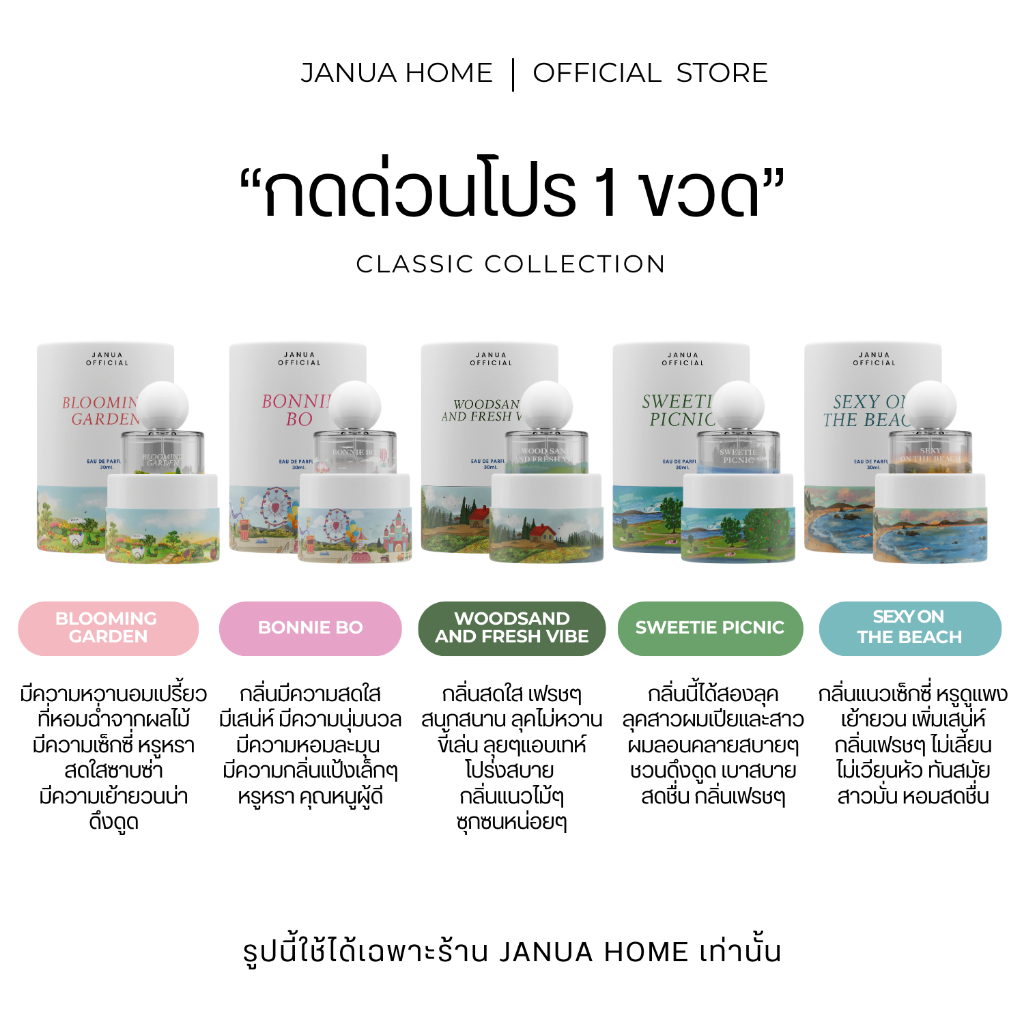 น้ำหอมแจนยัวร์คอลคลาสสิก ของแท้พาร์ทเนอร์หลักบริษัท Janua Perfume
