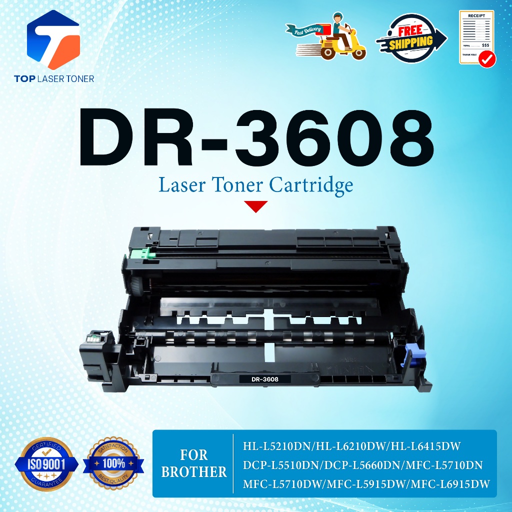 ตลับดรัม DR 3608/DR3608/DR-3608/3608(TN3608/TN3608XL) for Brother HL-L5210DN/HL-L6210DW/HL-L6415DW