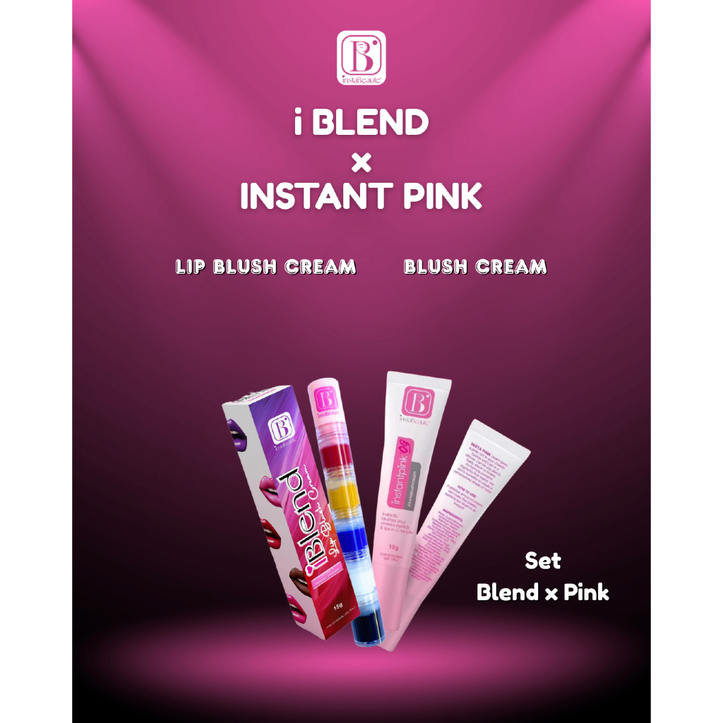 Duo Set Instantpink + iblend  Lip Blush Cream