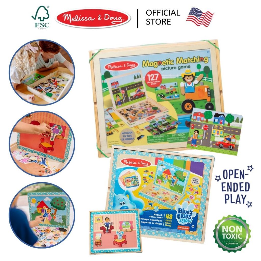 (ของแท้ USA) ชุดแม่เหล็ก เสริมตรรกะ Magnetic Matching Picture Game Melissa & Doug ของเล่นเด็ก 9918